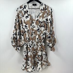 VICI Tyche V-Neck Mini Dress Floral Size Small